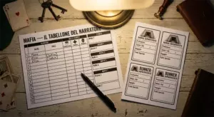 Blocco Note per il Narratore di "Mafia" e Scheda Personaggio di "Bunker" da Stampare Gratis fogli-di-gioco-mafia-e-bunker-da-stampare